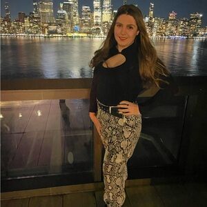 Snakeskin Print Pants